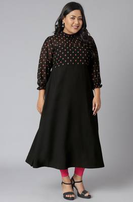 XL LOVE by Janasya Black printed crepe kurtas-and-kurtis
 4