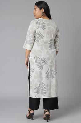 XL LOVE by Janasya Off-white printed cotton kurtas-and-kurtis
 5