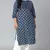 Blue printed cotton kurtas-and-kurtis