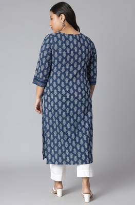 XL LOVE by Janasya Blue printed cotton kurtas-and-kurtis
 5