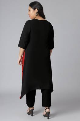 XL LOVE by Janasya Black plain crepe kurtas-and-kurtis
 5