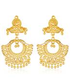 Allure Chunky bollywood Screw back alloy Gold Plated Jhumki Earring  VFJ1461ERG