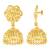 Twinkling Bejeweled bollywood Screw back alloy Gold Plated Jhumki Earring  VFJ1462ERG