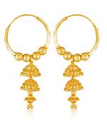 Traditional wear Wedding and Party wear South Screw back alloy Gold Plated Jhumki Earring  VFJ1457ERG