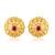 Traditional wear South Screw back alloy Gold Plated Stud Earring  (VFJ1306ERG)
