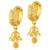 Mini Shimmering Beautiful Gold Plated Clip on Bucketbasket Chand Bali and   earring Combo