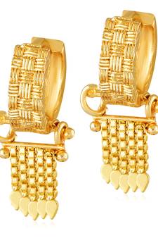 Elegant Beautiful Gold PlatedClip on Bucketbasket Chand Bali and   earring Combo