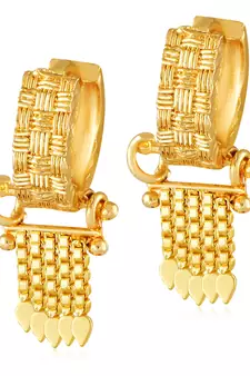 Elegant Beautiful Gold PlatedClip on Bucketbasket Chand Bali and   earring Combo