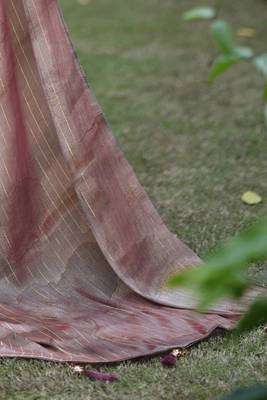 Multicolor printed chiffon saree with blouse 3