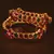 Ruby and Emerald Embellished Matte Finish Temple Bangles BD562