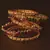 Ruby and Emerald Embellished Matte Finish Temple Bangles BD573