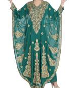 Light Green Aari Work Farasha