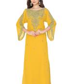 Yellow Embroidered Farsha