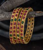 Gold spinel bangles-and-bracelets
