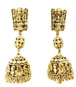 Double Layered Step Devi Godess Design Floral Jhumki Earring