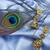 Double Layered Dome Shaped Peacock Motif Design Jhumki Earring