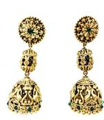 Double Layered Dome Shaped Floral Paisley Motif Design Jhumki Earring