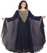 Black Embroidered Farasha