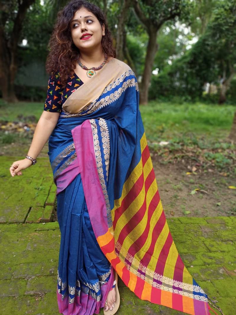 Beautiful Khadi Cotton Handloom Aam Kolka