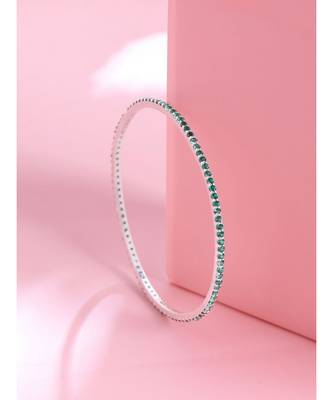 The Ignite Emerald Green Bangle  in 925 silver 1