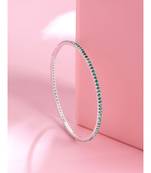 The Ignite Emerald Green Bangle  in 925 silver