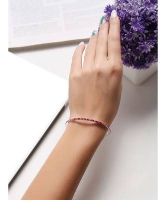 The Ignite Wine Red Bangle  in 925 silver 2