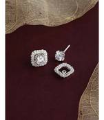 Svelte Quad solitaire studs in 925 silver