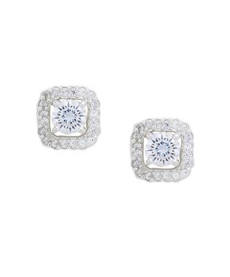 Svelte Quad solitaire studs in 925 silver 2