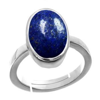 Blue Alloy Silver Plated Stone Ring 1