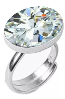 Silver Plated Adjustable Flat Ring White Cubiz-Zircon 5.25 Ratti in size 16 To 30