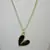 Sukai Jewels Cute Black Charm Heart Necklace Chain for Women and Girls