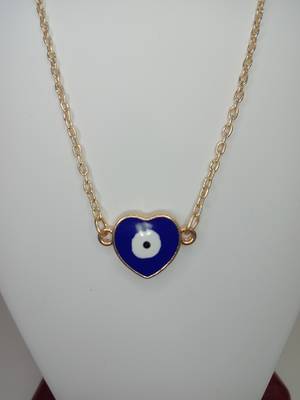Heart Shaped Turkish Evil Eye Charm Pendant Chain for Women And Girls 1