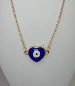 Heart Shaped Turkish Evil Eye Charm Pendant Chain for Women And Girls