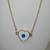 Heart Shaped Turkish Evil Eye Charm Pendant Chain for Women And Girls