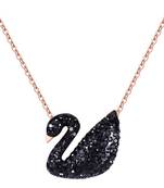 Iconic Swan Design Cubic Zirconia Pendant Chain for Women and Girls