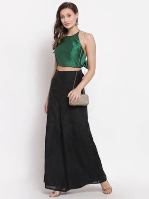 Green Sleeveless Solid Blouse 2