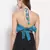 Blue Sleeveless Gold Printed Blouse