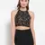 Black  Foli Printed Sleeveless Blouse