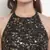 Black  Foli Printed Sleeveless Blouse