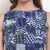 Blue Multi Patch Sleeveless Blouse