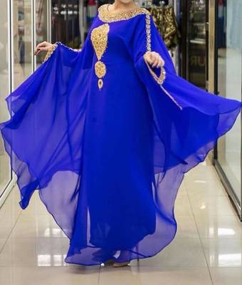 Ink Blue Party Kaftan for Women 2