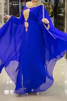 Ink Blue Party Kaftan for Women