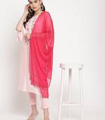 Pink embroidered viscose ethnic-kurtis