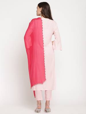 Pink embroidered viscose ethnic-kurtis 3