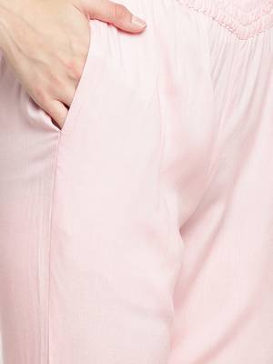 Pink embroidered viscose ethnic-kurtis 5
