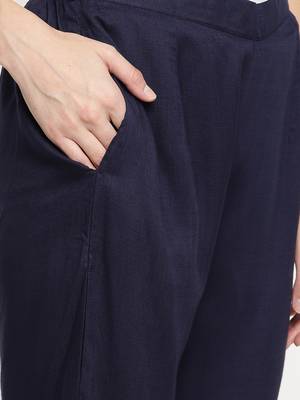 Blue plain viscose ethnic-kurtis 5