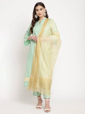 Green printed viscose ethnic-kurtis 1