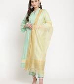 Green printed viscose ethnic-kurtis