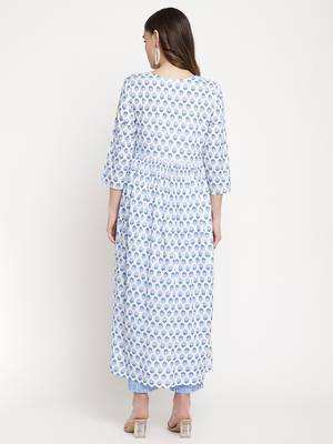 White printed viscose ethnic-kurtis 3