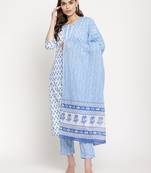 White printed viscose ethnic-kurtis